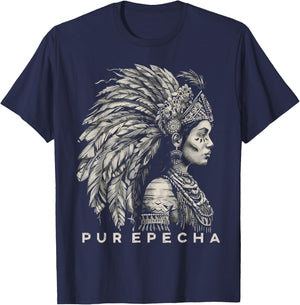 Indigenous People Mexico Native American Purepecha Tribe T-Shirt - T-Shirt | Navy