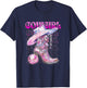 Pink Cowgirl Boots Disco Western Country Cow Girl Coastal T-Shirt - T-Shirt | Navy