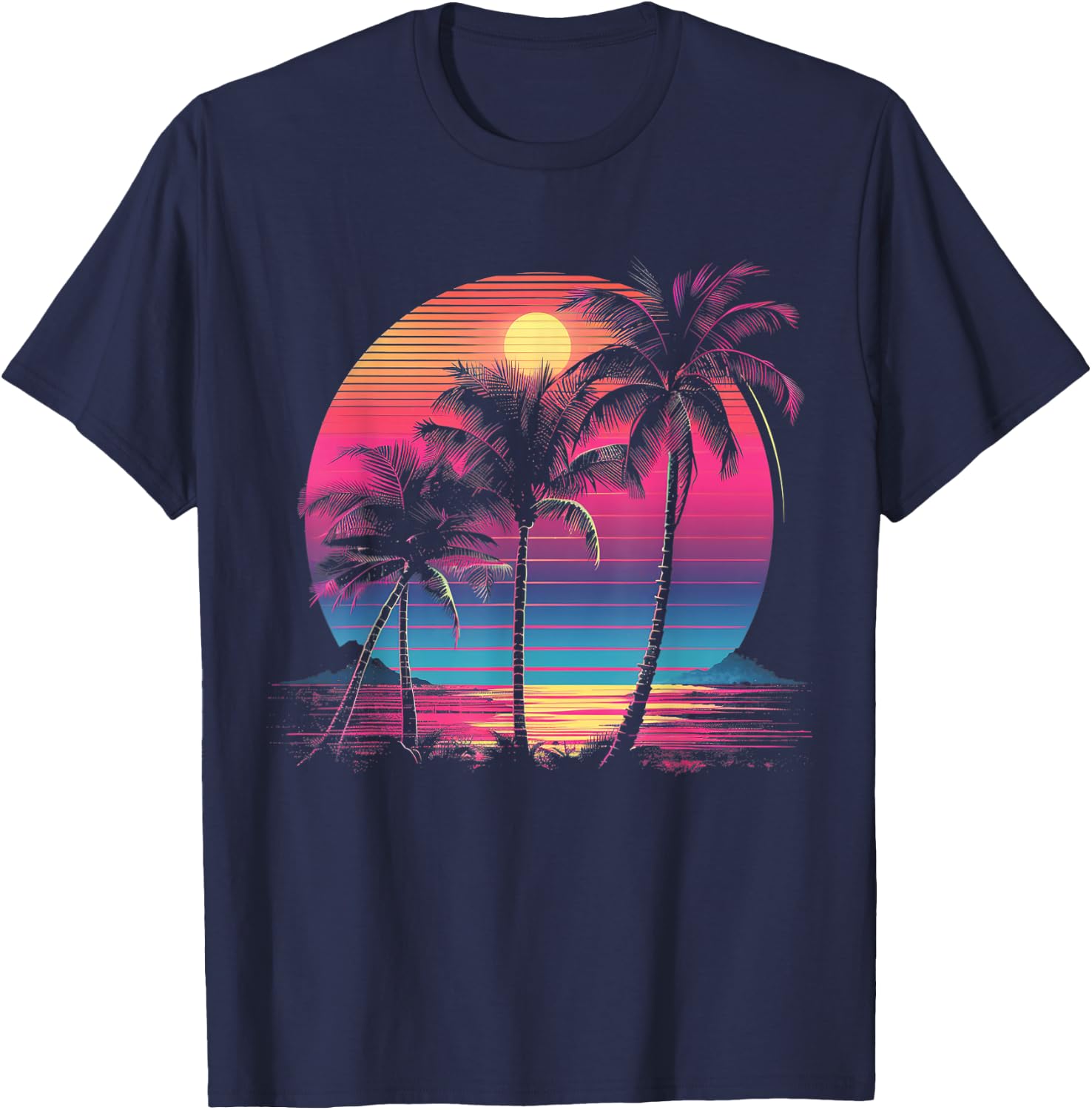 Vaporwave Retro T-Shirt - T-Shirt | Navy