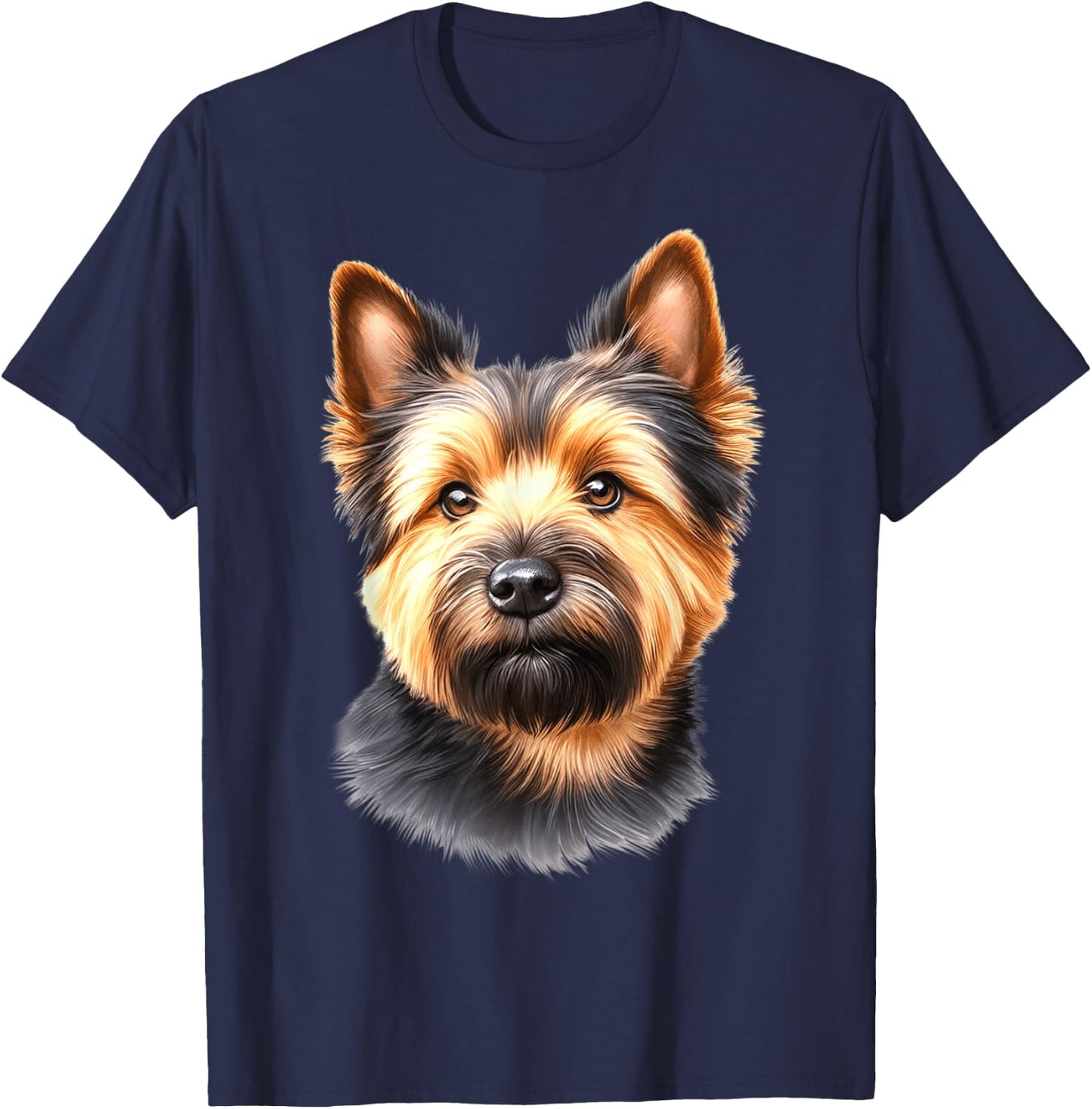 Norwich Terrier Puppy Dog Portrait T-Shirt - T-Shirt | Navy