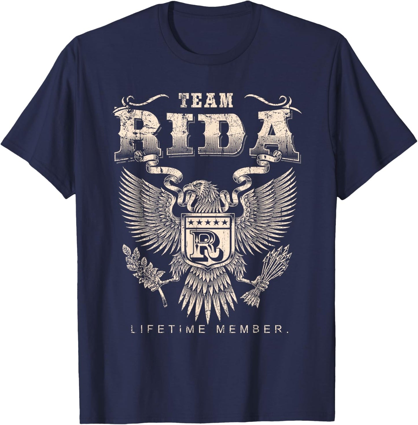 Team Rida Lifetime Member - Rida Name T-Shirt - T-Shirt | Navy