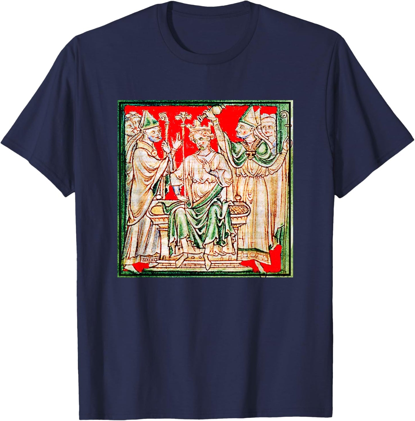 Richard The Lionheart Coronation (1250) T-Shirt - T-Shirt | Navy
