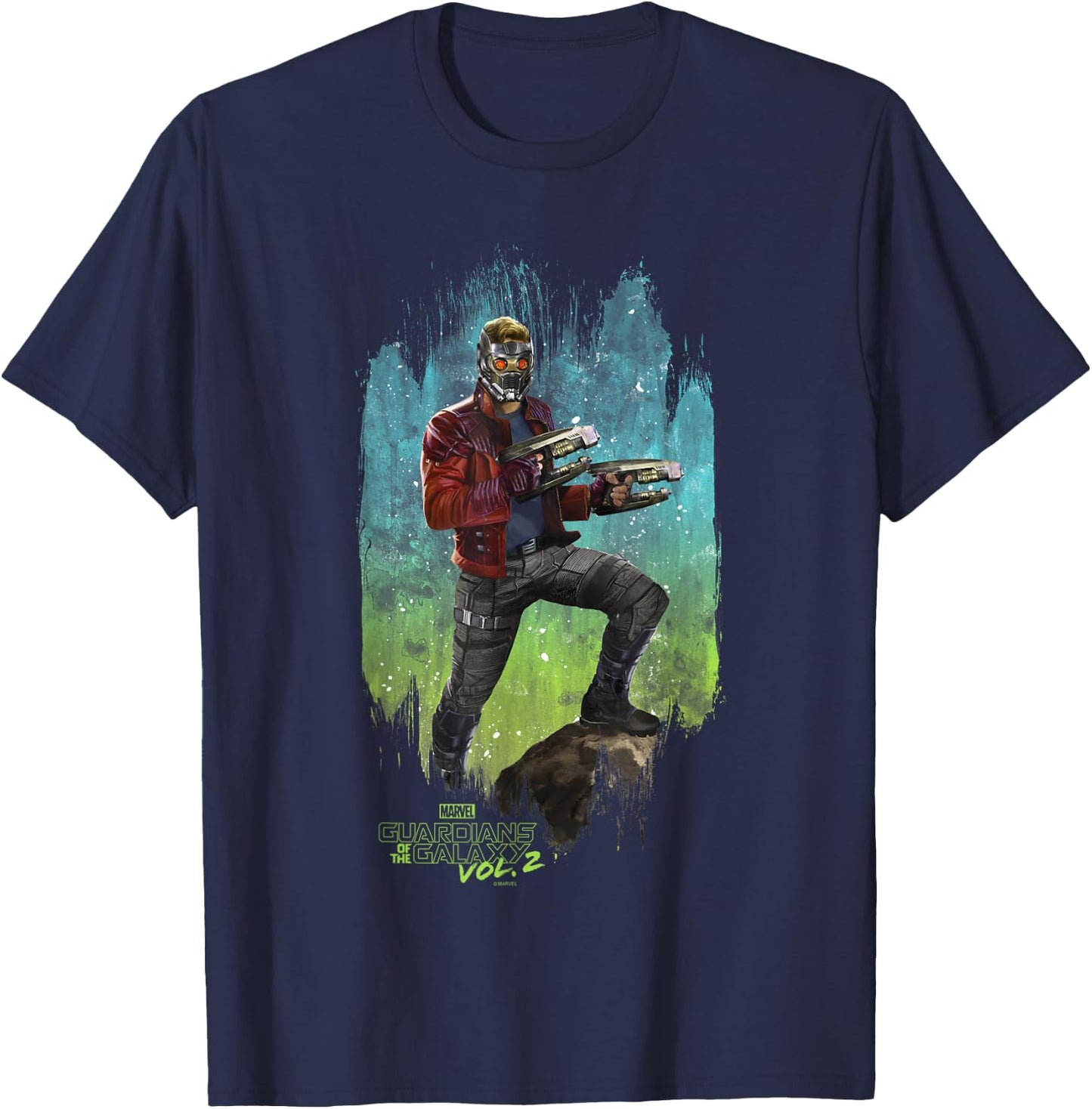 Marvel Guardians of The Galaxy Vol 2 Star-Lord Spacedust T-Shirt - T-Shirt | Navy