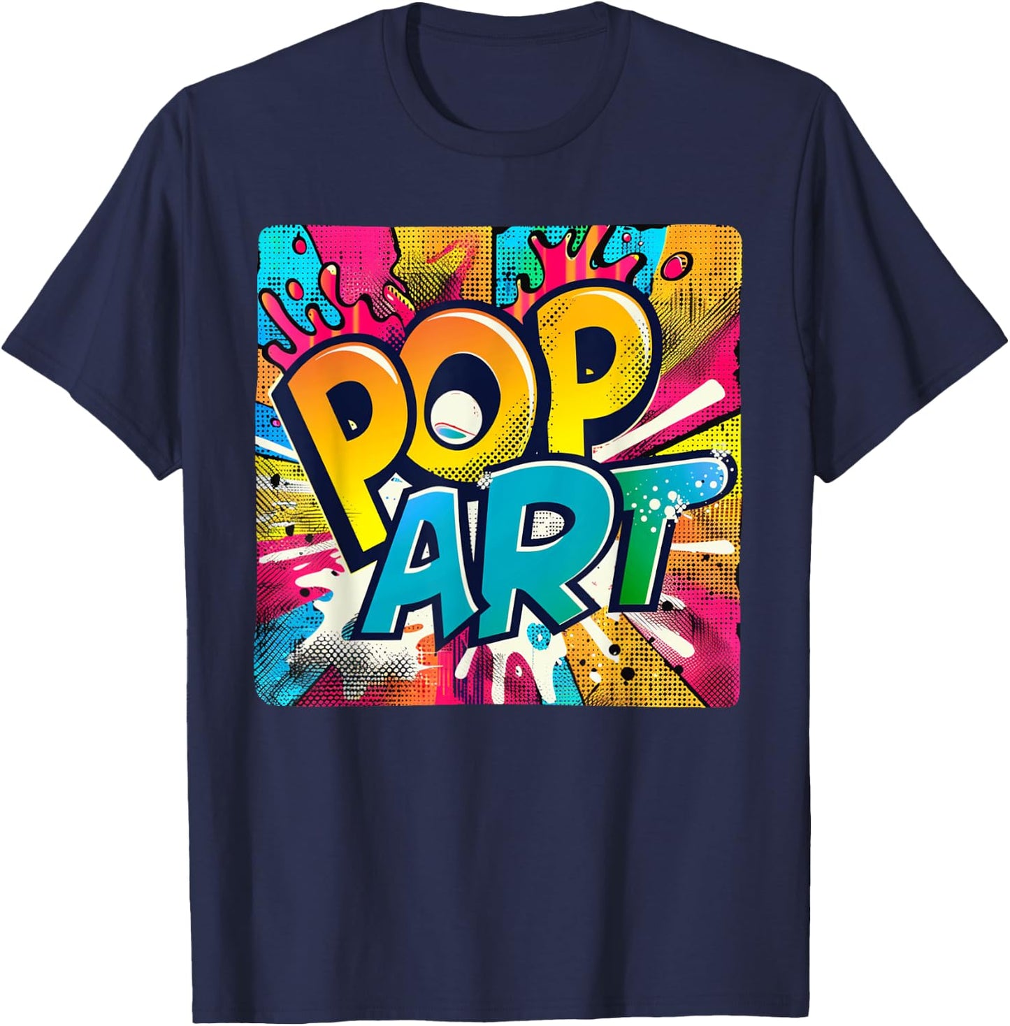 Multicolor Pop Art Costume for fresh Style Lovers T-Shirt - T-Shirt | Navy