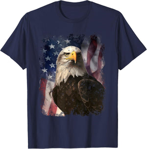 Patriotic Eagle 4th Of July USA American Flag T-Shirt - T-Shirt | Navy