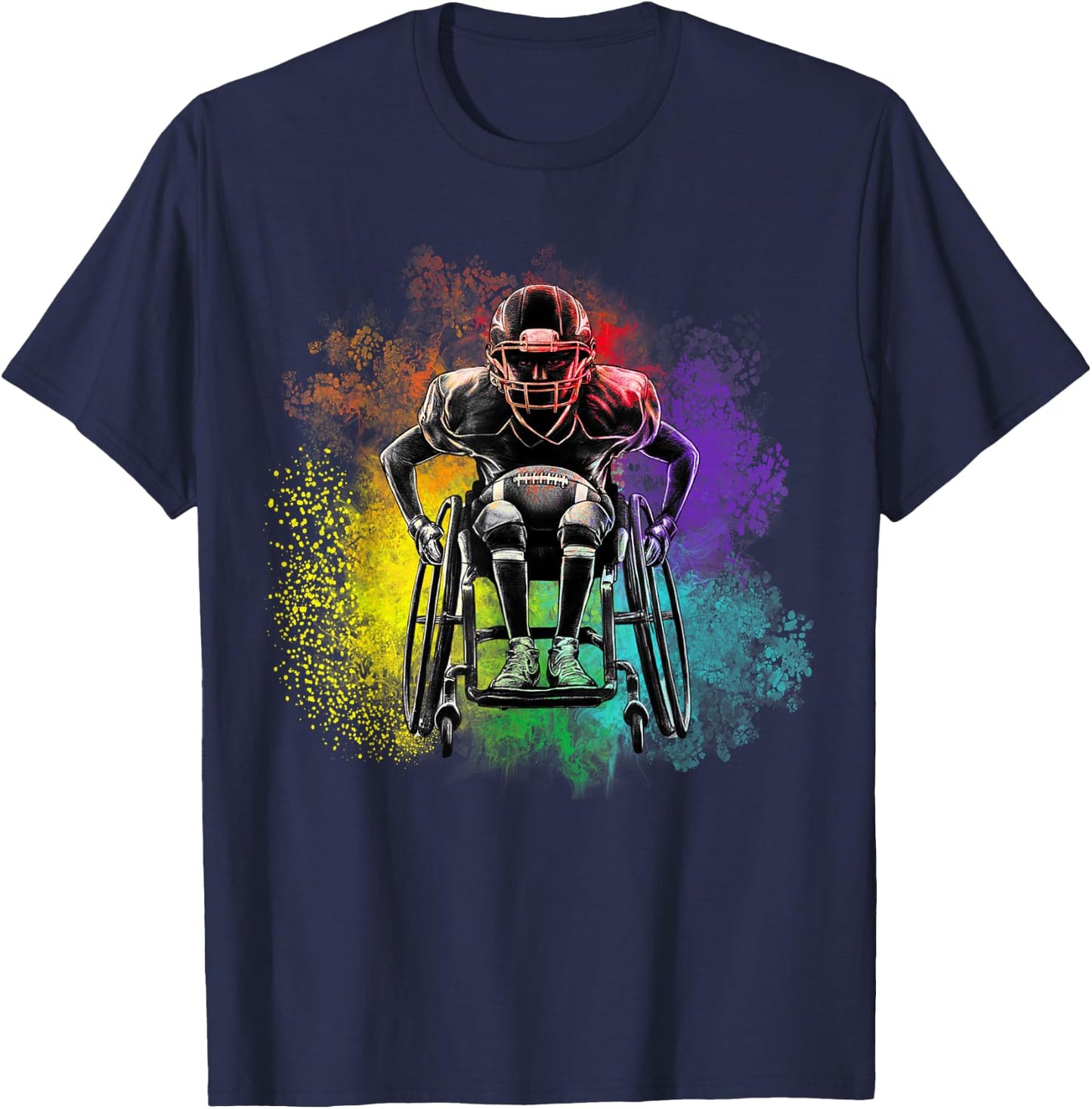 Football Wheelchair T-Shirt - T-Shirt | Navy