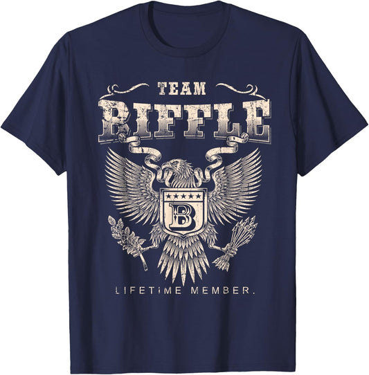 Team Biffle Lifetime Member - Biffle Name T-Shirt - T-Shirt | Navy
