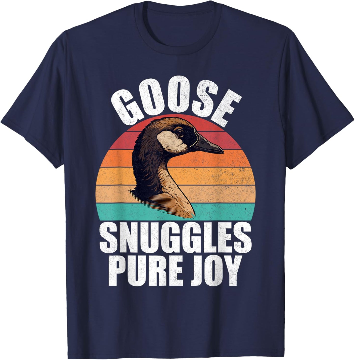 Goose Snuggles pure Joy Goose T-Shirt - T-Shirt | Navy