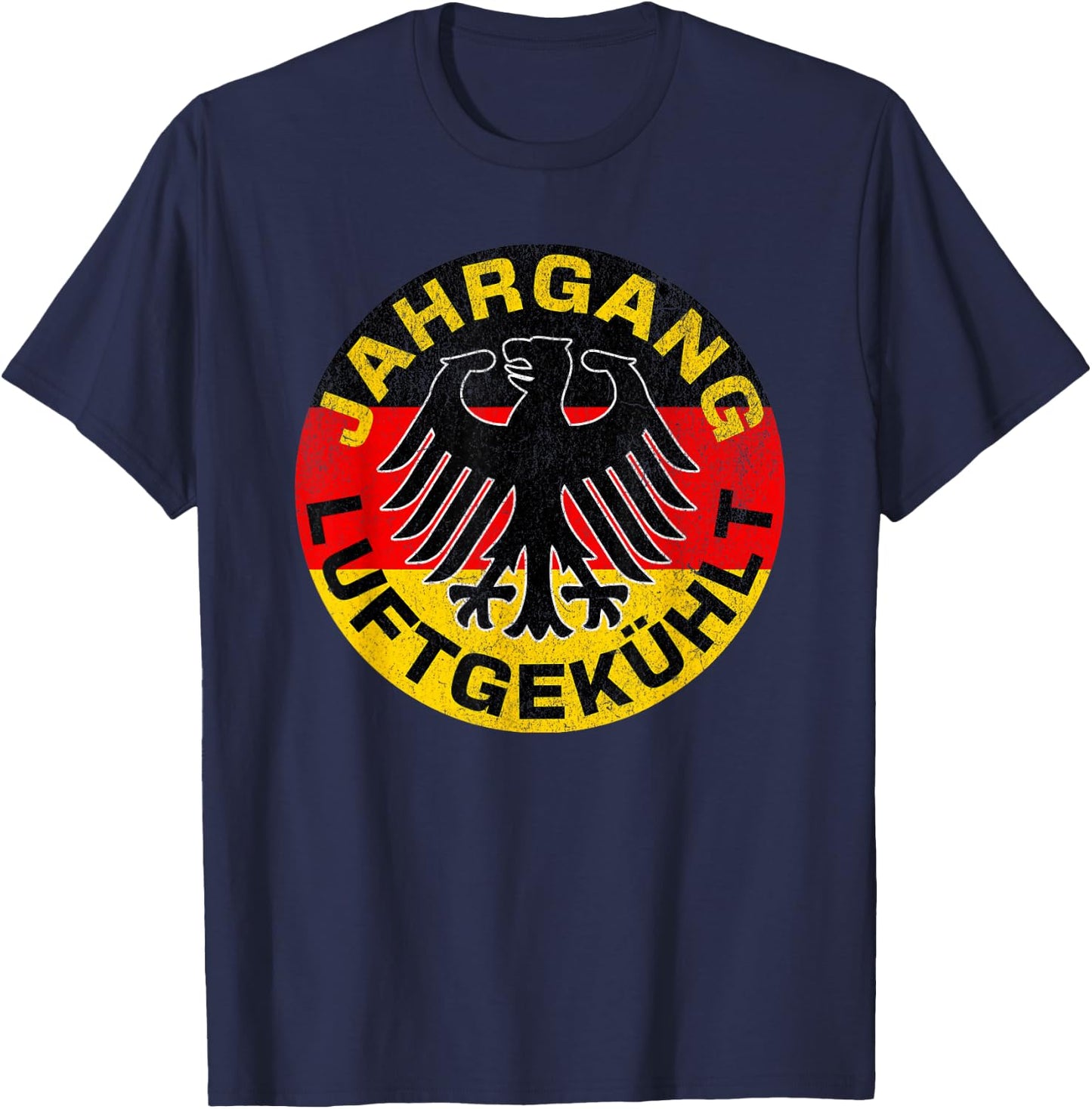 Classic Car Race Vintage Air-Cooled German Flag Luftgekuhlt T-Shirt - T-Shirt | Navy