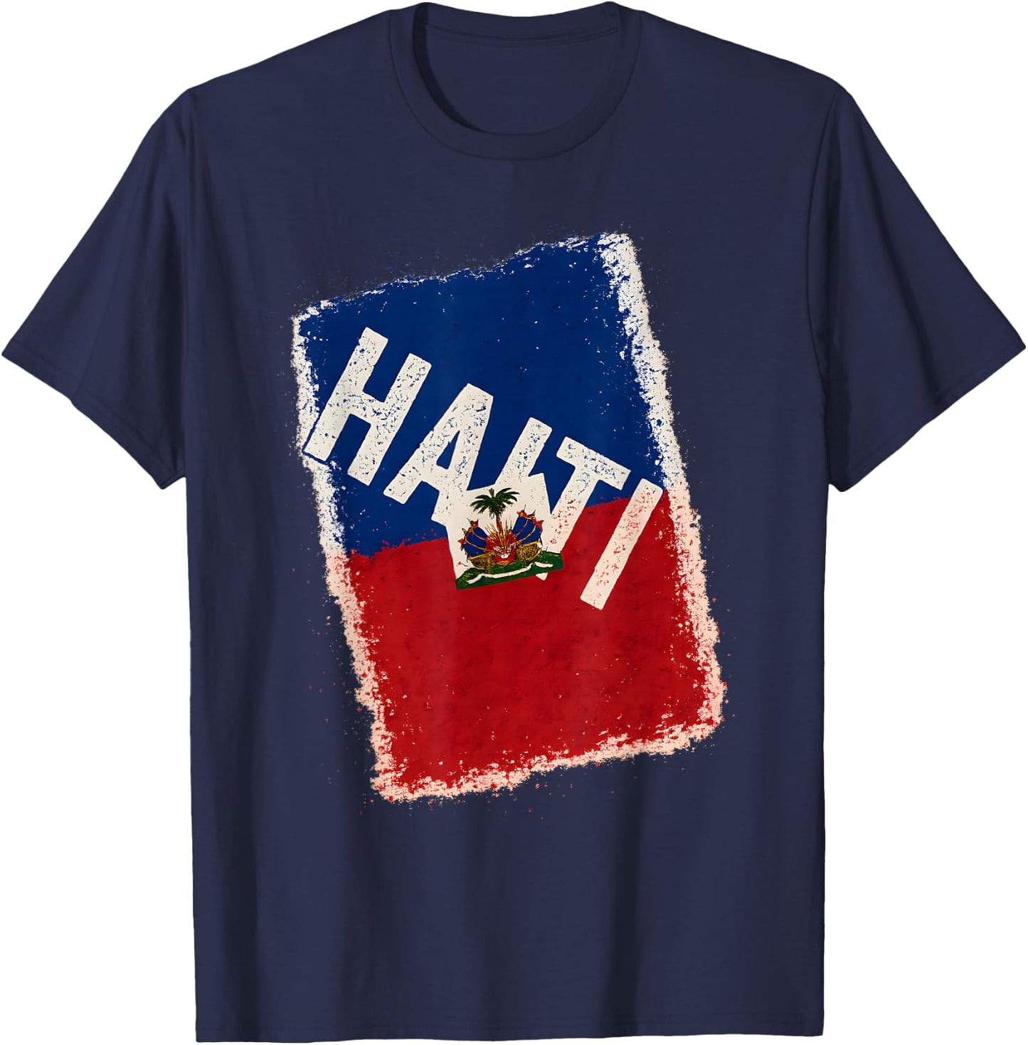 Haiti Haitian Flag Caribbean T-Shirt - T-Shirt | Navy