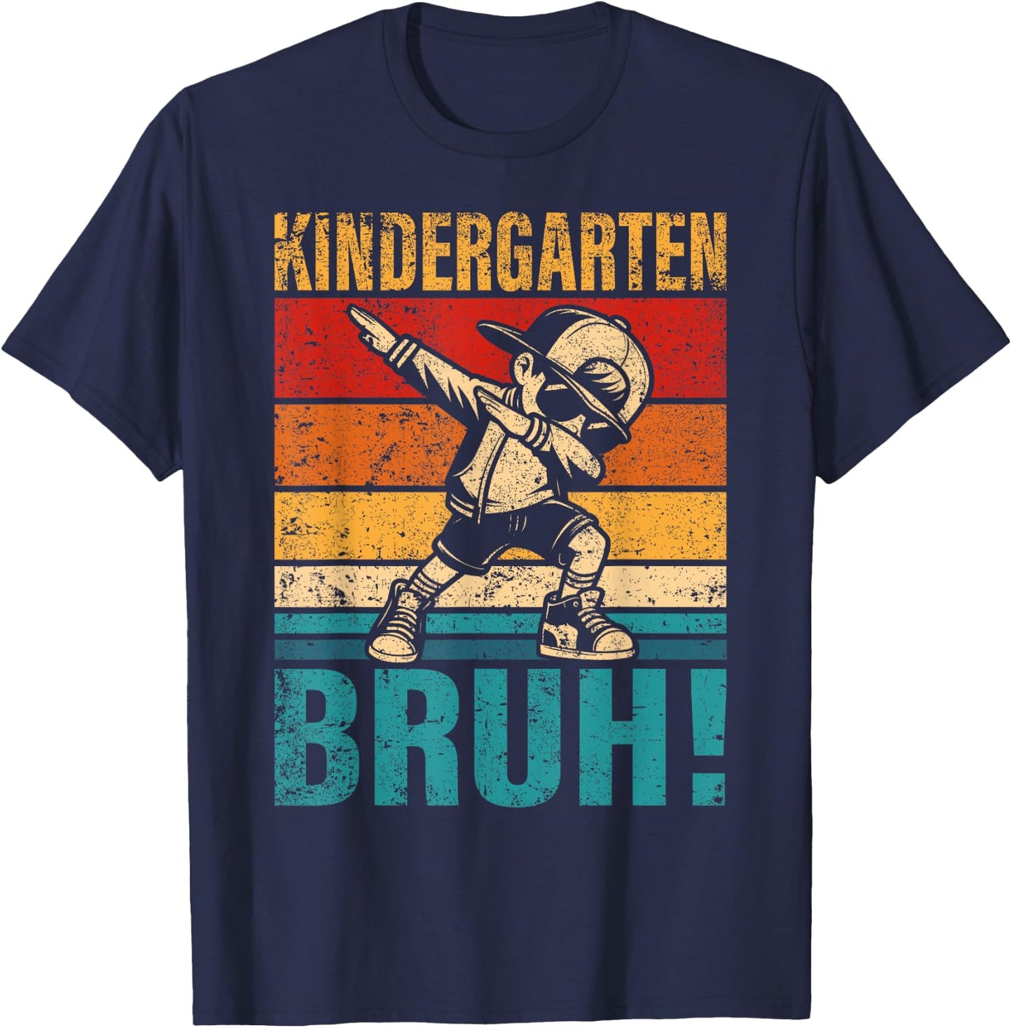 Kindergarten Bruh Dabbing Boy Kindergarten Squad Boy Student T-Shirt - T-Shirt | Navy