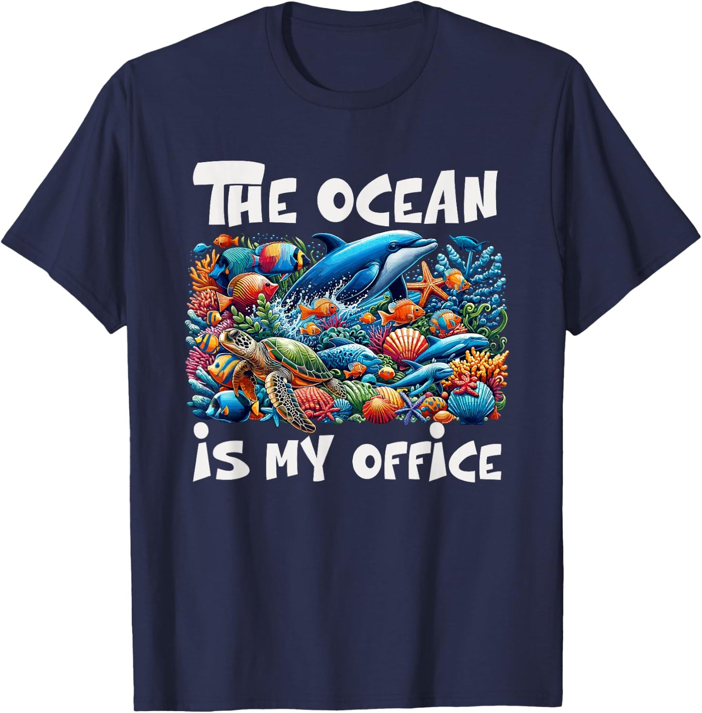 Funny Marine Biologist Costume Biology Marine Wildlife T-Shirt - T-Shirt | Navy
