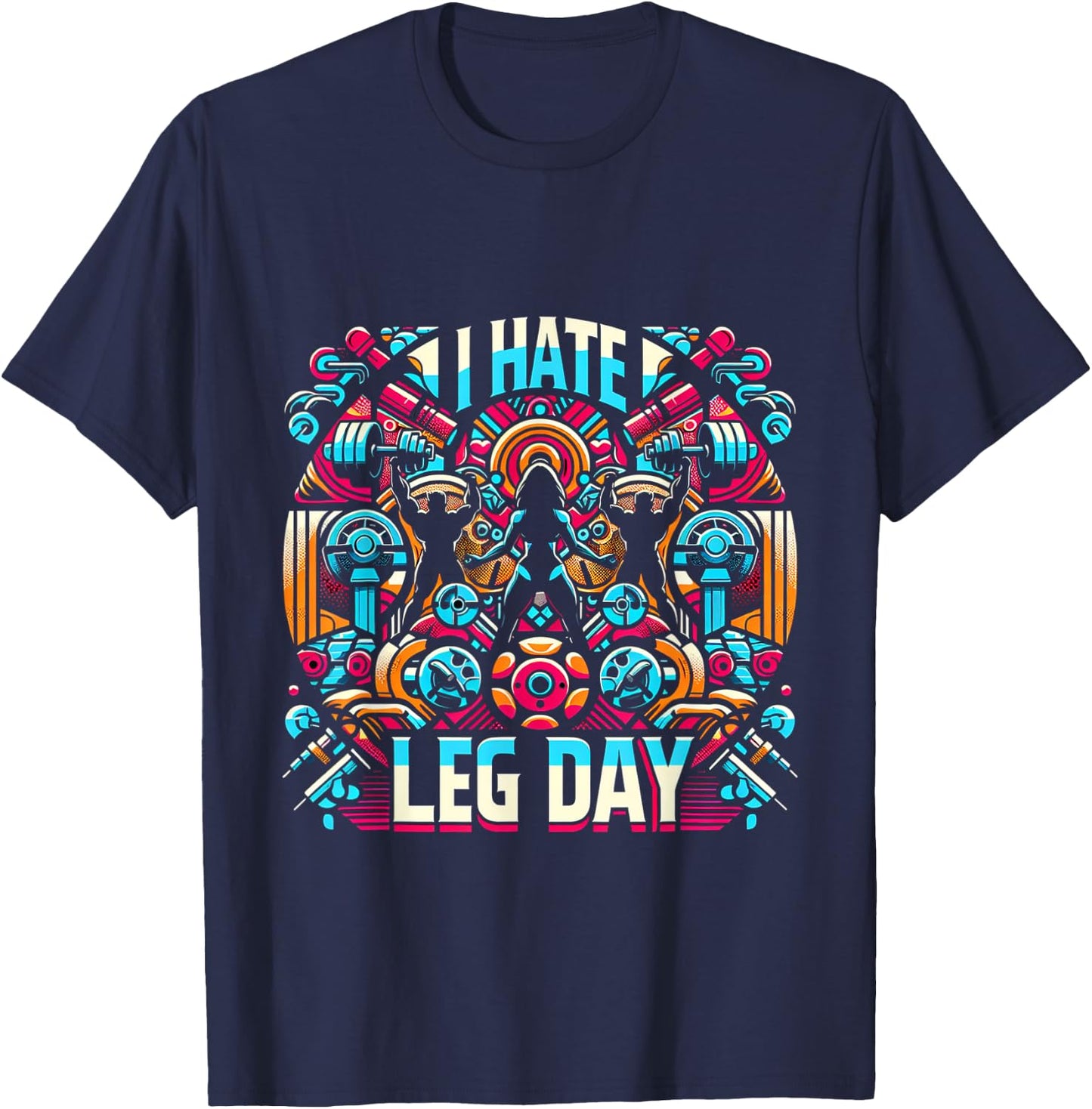 I Hate Leg Day _ T-Shirt - T-Shirt | Navy