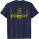 Clan MacLeod of Lewis Scottish tartan US flag kilt Scotland T-Shirt - T-Shirt | Navy