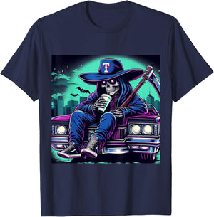 Texas Grim Reaper T-Shirt - T-Shirt | Navy