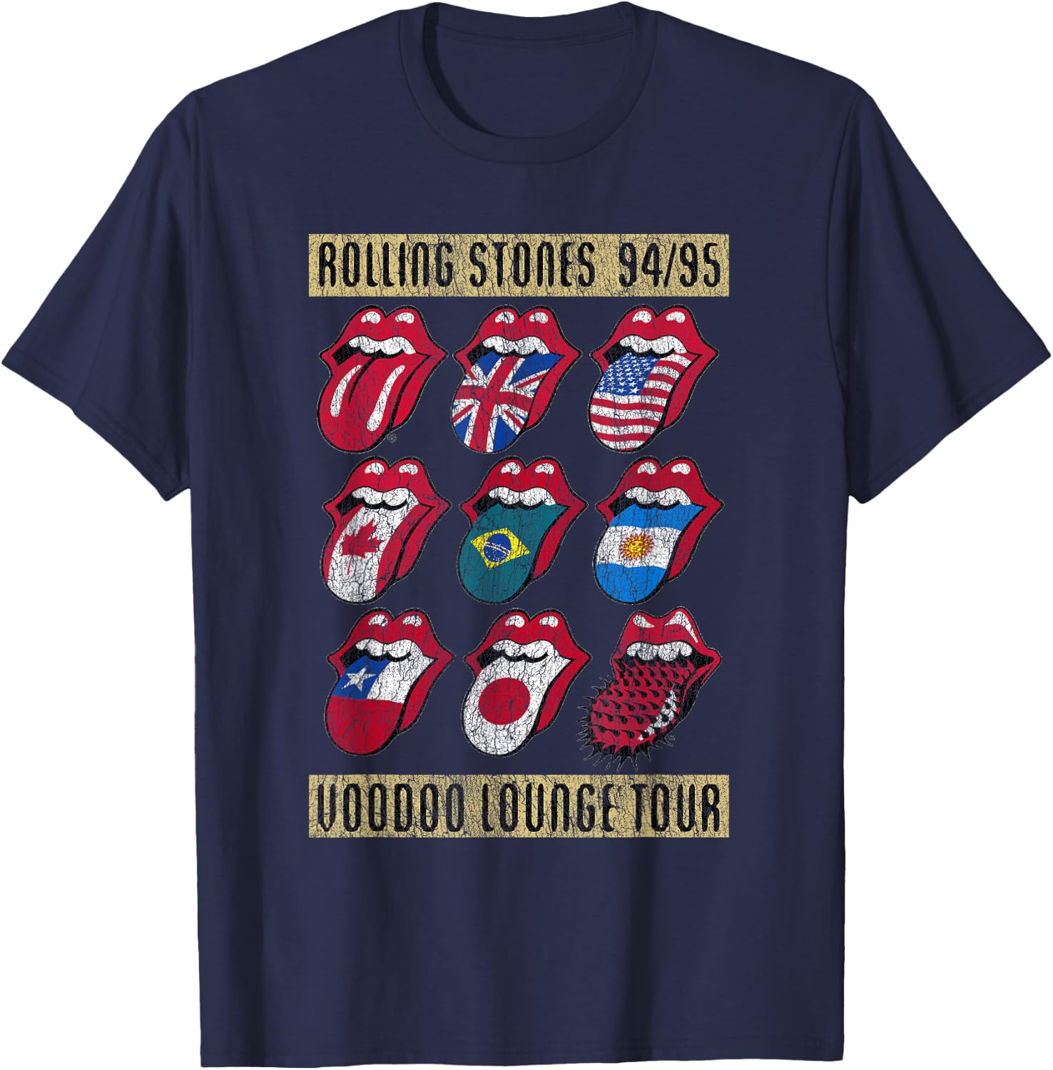 Rolling Stones Voodoo Lounge Charcoal T-Shirt - T-Shirt | Navy