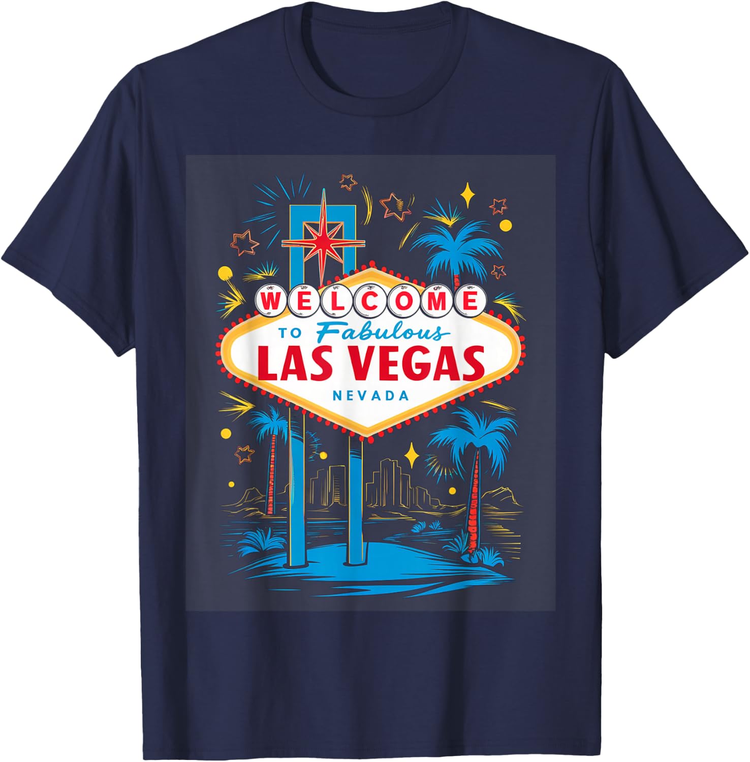 I Love LAS VEGAS Nevada City Vegas Souvenir Gifts Las Vegas T-Shirt - T-Shirt | Navy