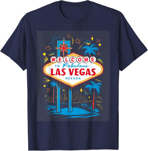 I Love LAS VEGAS Nevada City Vegas Souvenir Gifts Las Vegas T-Shirt - T-Shirt | Navy