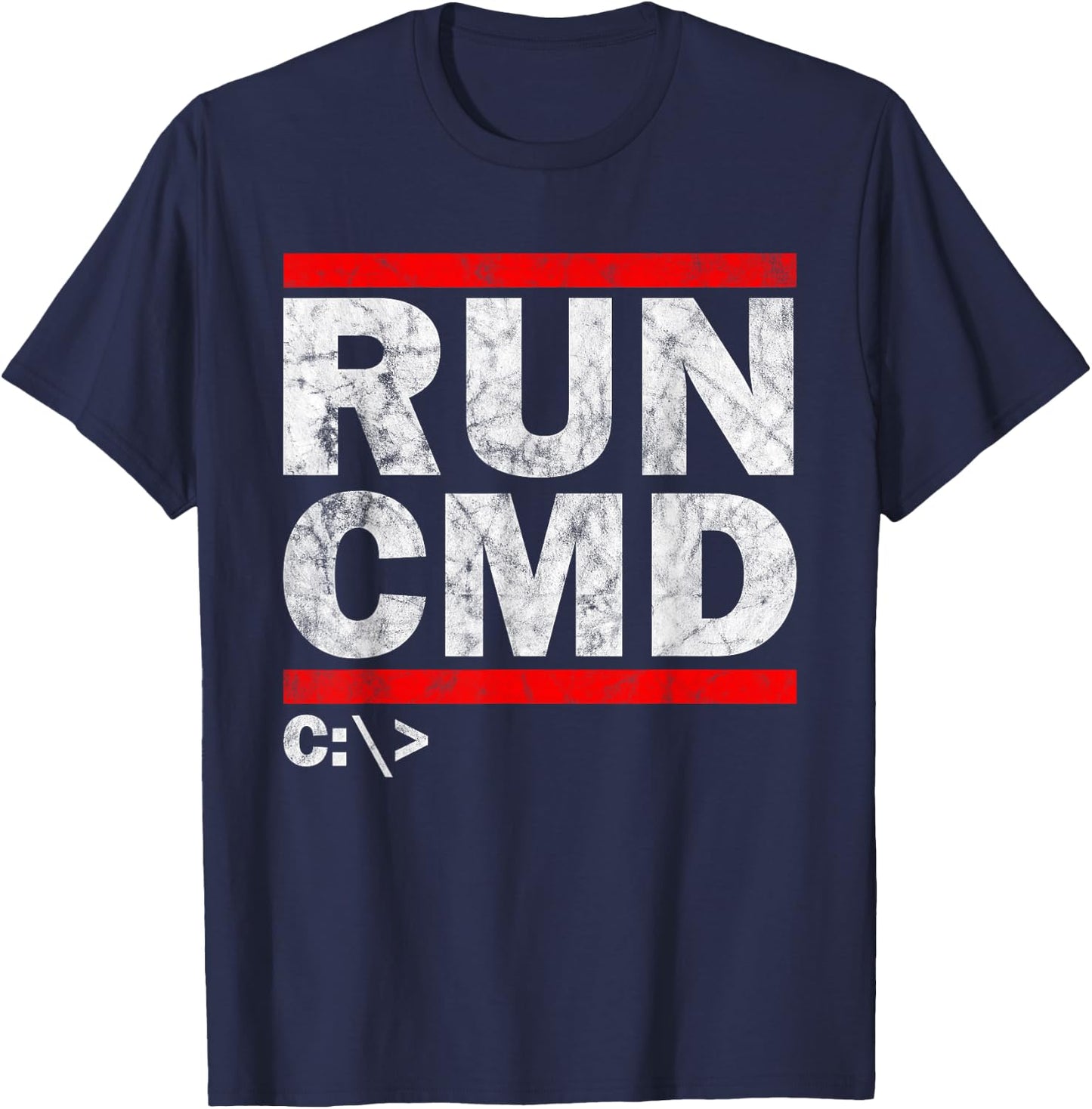 Admins Programmers Run CMD T-Shirt - T-Shirt | Navy