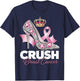 Crush Breast Cancer Awareness High Heel Pink Ribbon Women T-Shirt - T-Shirt | Navy