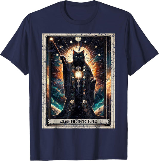 Cat Black T-Shirt - T-Shirt | Navy