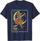 Miller High Life Girl On The Moon Vintage Stamp T-Shirt - T-Shirt | Navy