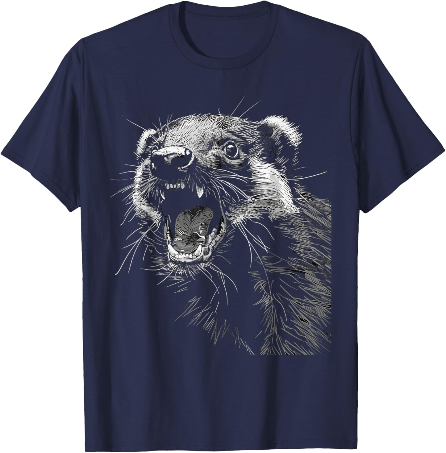 Funny Honey Badger Lover Men T-Shirt - T-Shirt | Navy