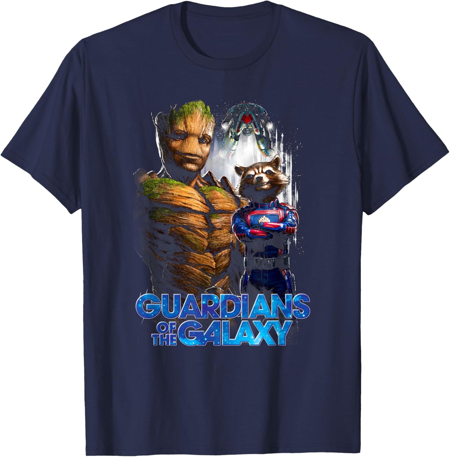 Marvel Guardians of The Galaxy Vol. 3 Rocket & Groot Oh Yeah T-Shirt - T-Shirt | Navy