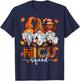 NICU Squad Gnome Nurse Leopard Thanksgiving Stethoscope T-Shirt - T-Shirt | Navy