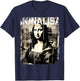 Mona Lisa Aesthetic Clothes Vintage Y2K Streetwear Women Men T-Shirt - T-Shirt | Navy