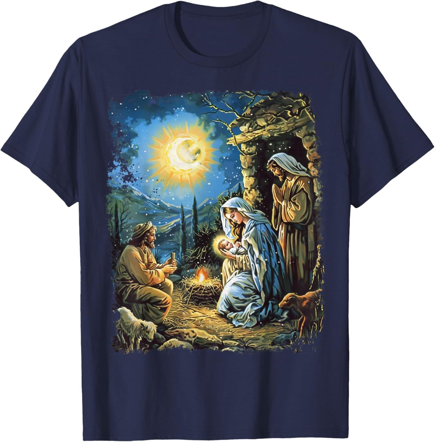 Birth of Jesus Christ T-Shirt - T-Shirt | Navy