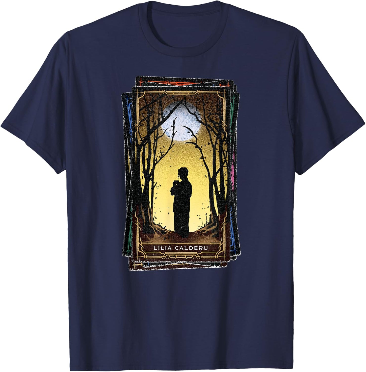 Marvel Agatha All Along Disney+ Lilia Calderu Tarot Card T-Shirt - T-Shirt | Navy