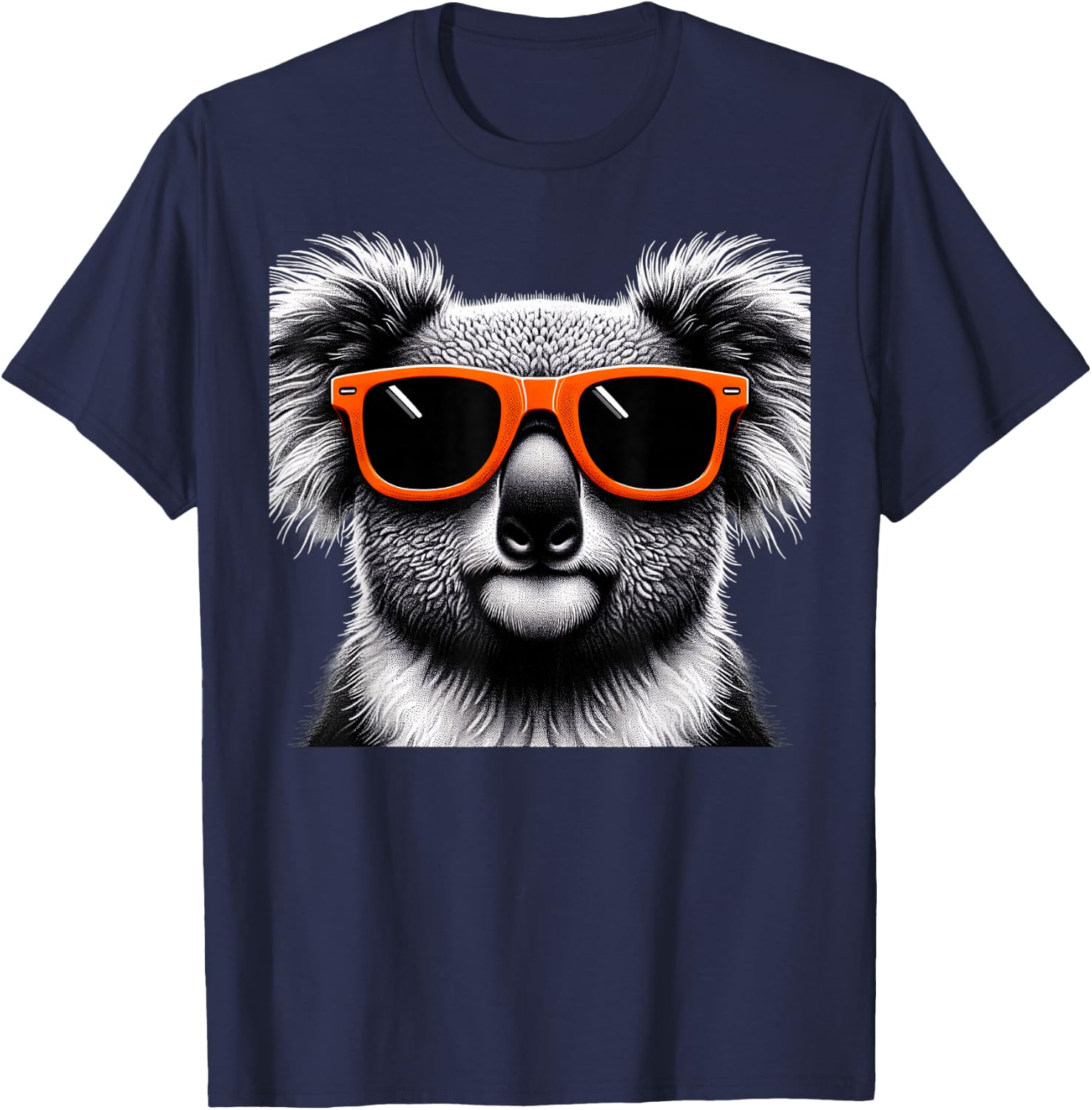 Cool Koala Wearing Sunglasses Graphic Art T-Shirt - T-Shirt | Navy