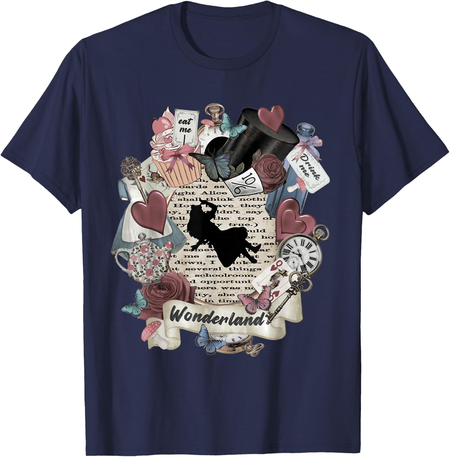 Wonderland Elements Party - Alice in Wonderland T-Shirt - T-Shirt | Navy