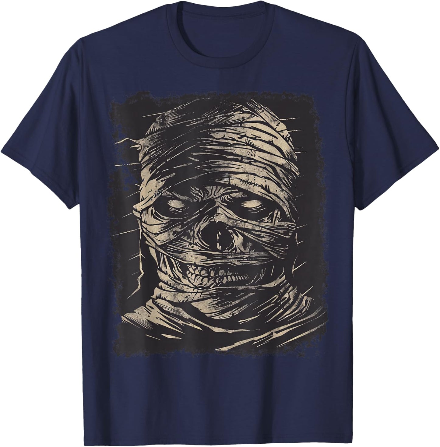 Scary Mummy T-Shirt - T-Shirt | Navy