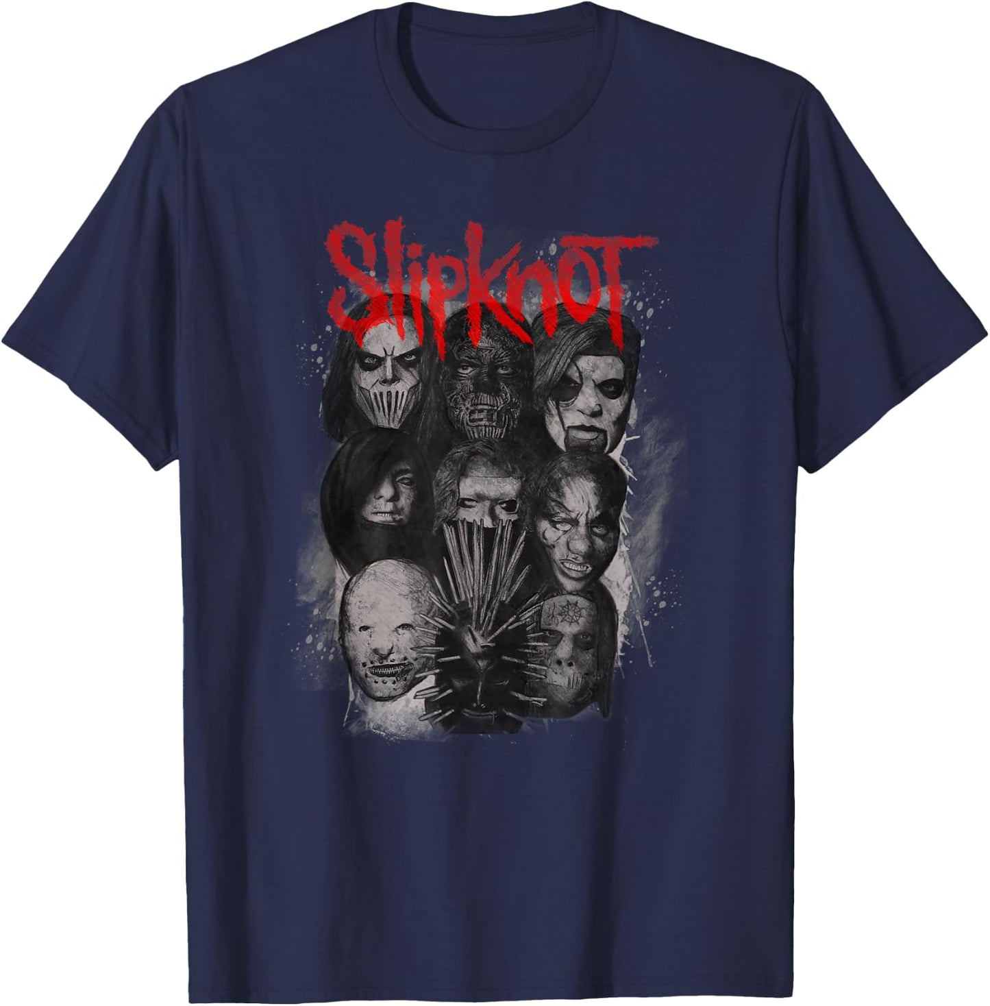 Slipknot Official We Are Not Your Kind Faded Black Adult T-Shirt - T-Shirt | Navy