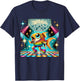 Aesthetic Fish Disco T-Shirt - T-Shirt | Navy