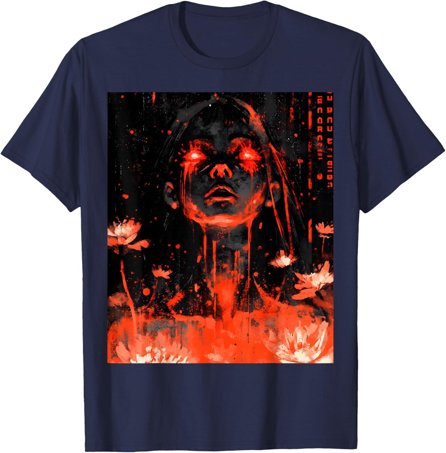 Japan Horror Anime Manga Japanese Creepy Kawaii Goth T-Shirt - T-Shirt | Navy