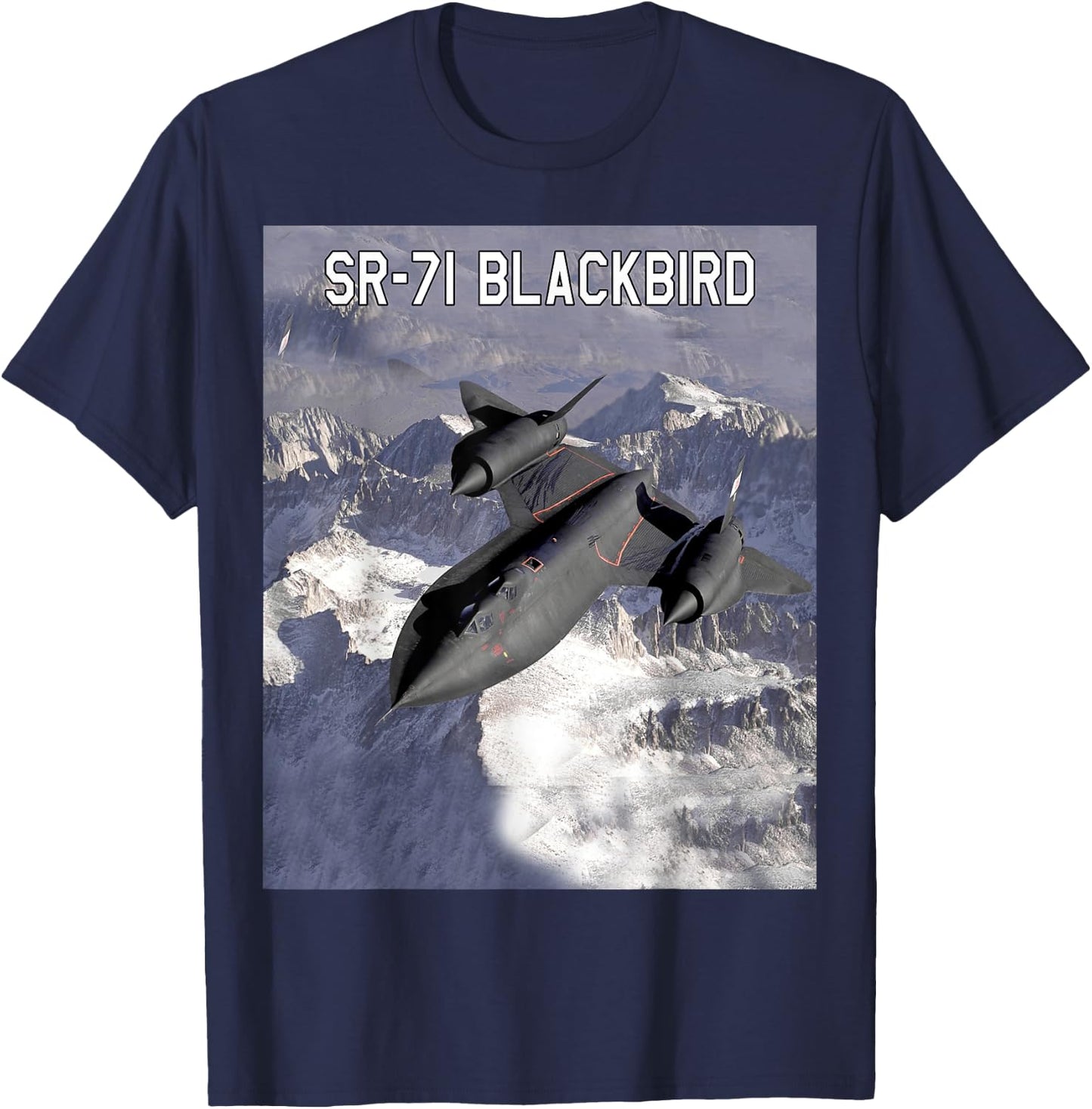 SR-71 Blackbird Reconnaissance Aircraft T-Shirt - T-Shirt | Navy