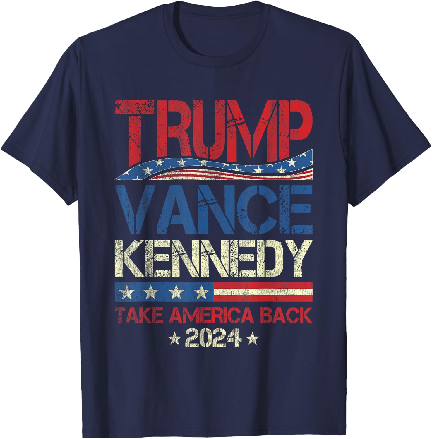 Trump Vance Kennedy Take America Back 2024 Election T-Shirt - T-Shirt | Navy