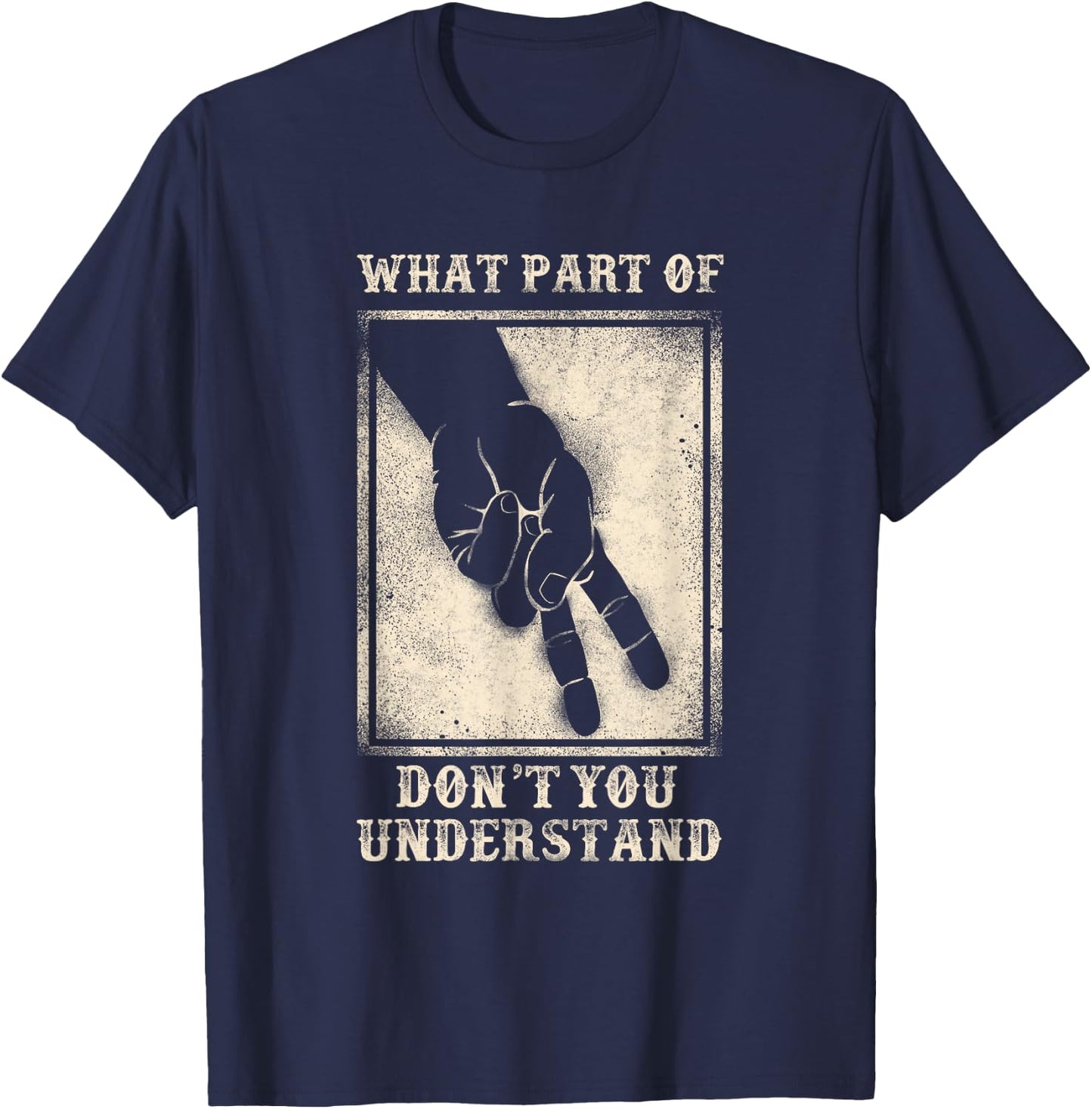 Classic Motorcycle Biker Don'T Understand Two Finger Wave T-Shirt - T-Shirt | Navy