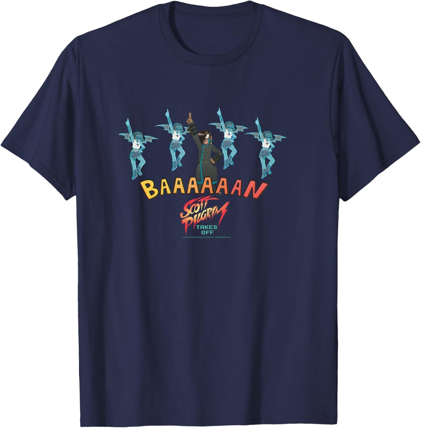 Scott Pilgrim Takes Off Matthew Patel Demon Hipster Chicks T-Shirt - T-Shirt | Navy