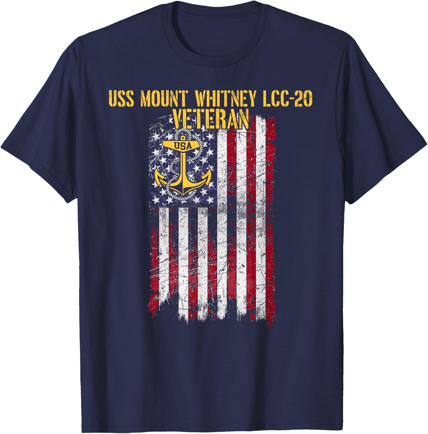 USS Mount Whitney LCC-20 Amphibious Command Ship Veteran T-Shirt - T-Shirt | Navy