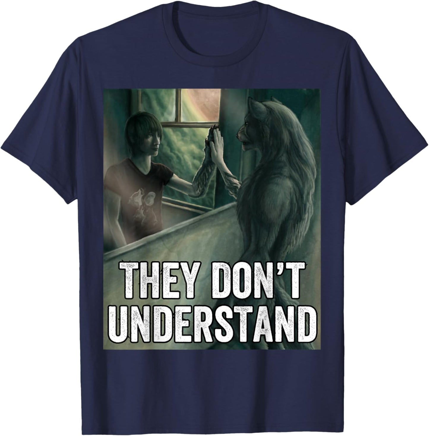 They Dont Understand Wolf T-Shirt - T-Shirt | Navy