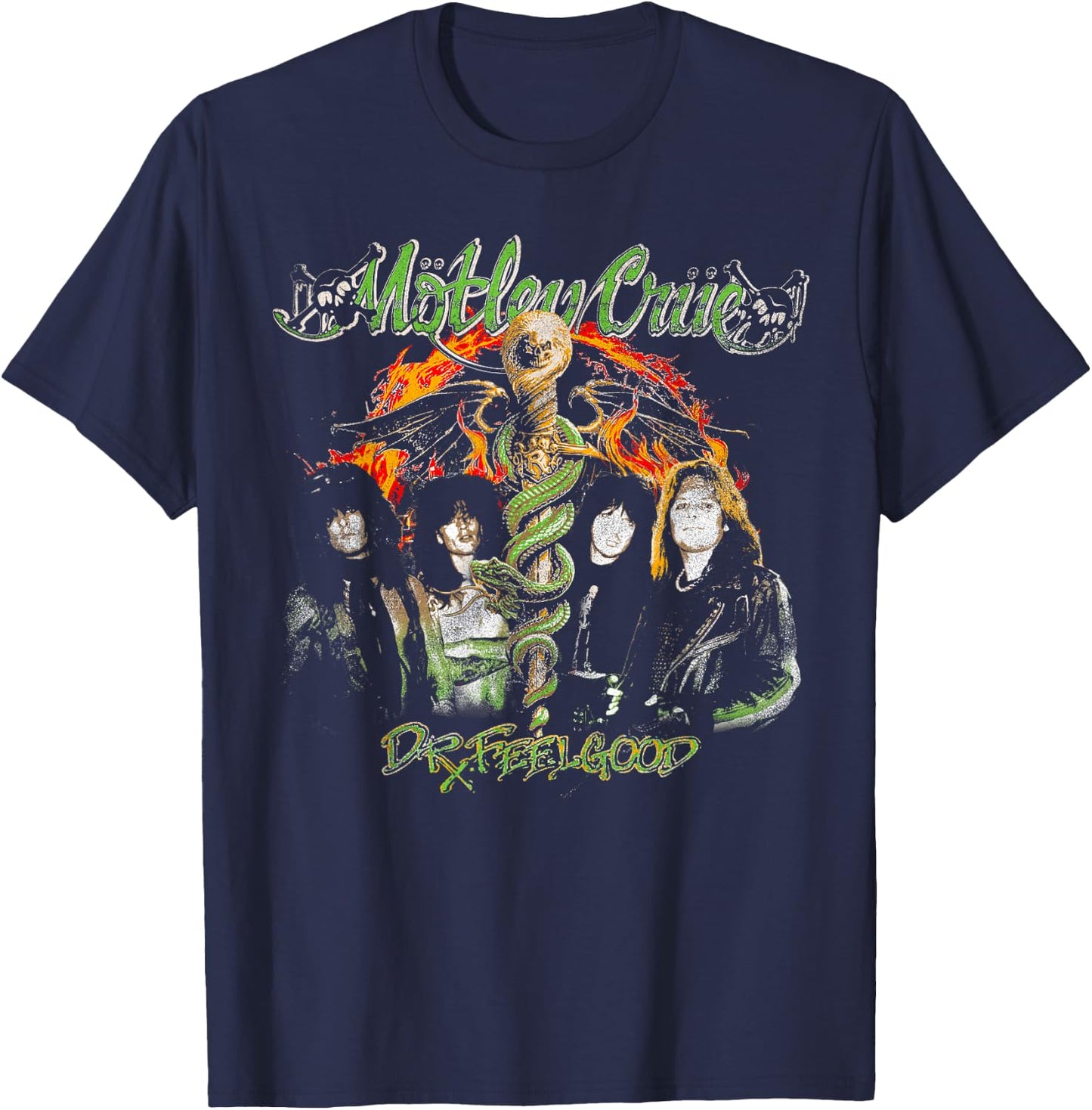 Mötley Crüe – Burning Dr. T-Shirt - T-Shirt | Navy