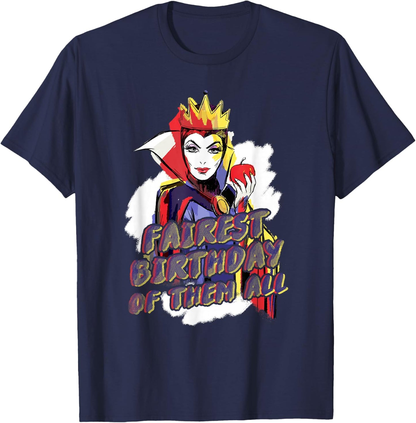 Disney Villains Evil Queen Fairest Birthday of Them All T-Shirt - T-Shirt | Navy