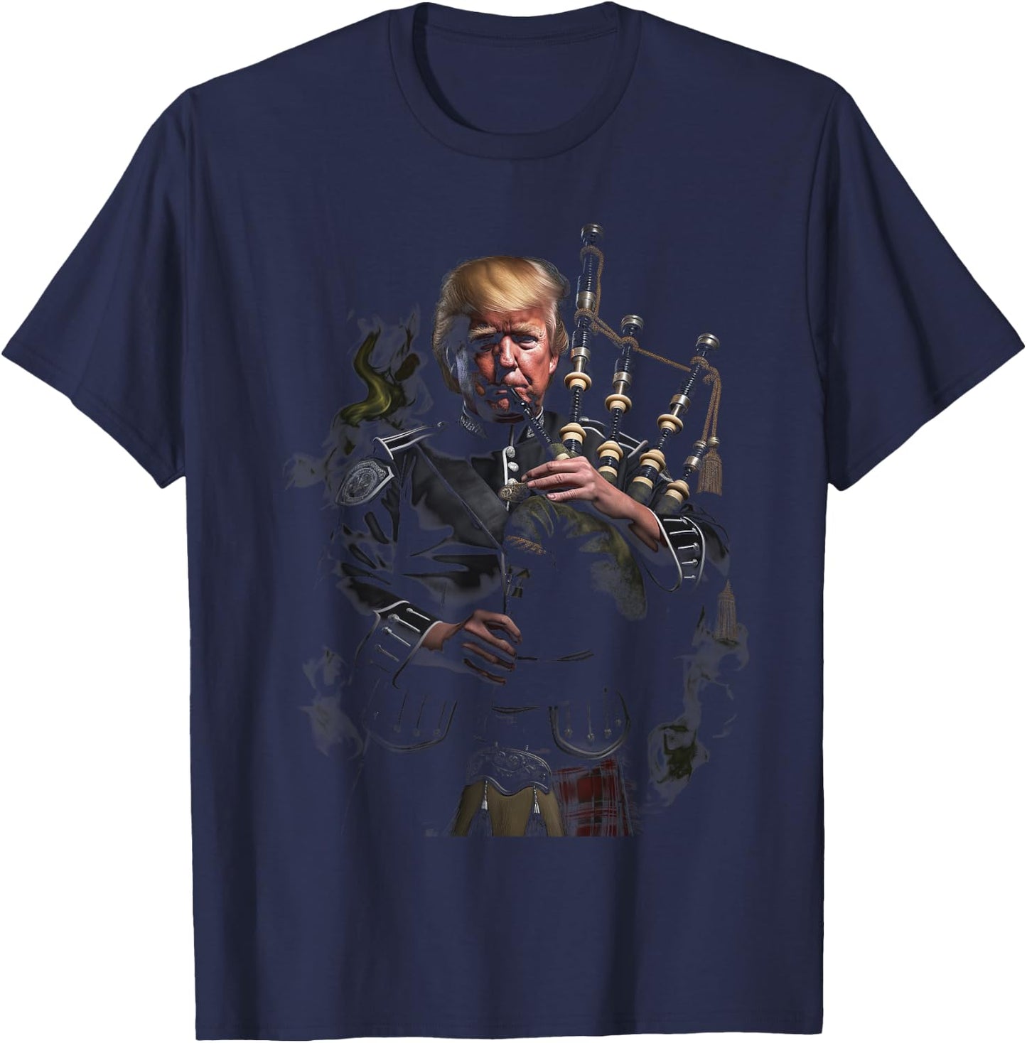 Scottisch Bagpipe Trump Bagpiper Scottland Bagpiping Trump T-Shirt - T-Shirt | Navy