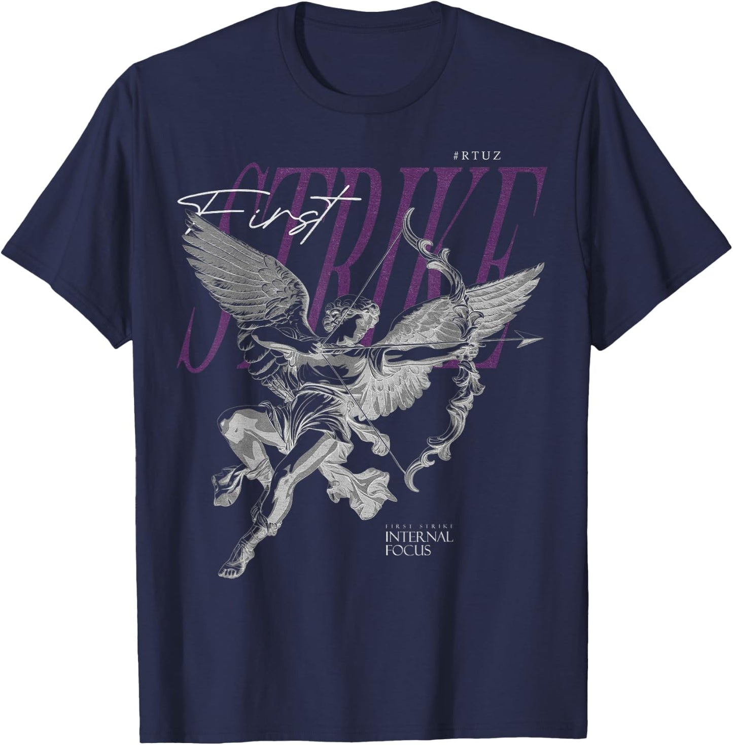 Aesthetic Clothes Vintage Streetwear Fashion Women Men Angel T-Shirt - T-Shirt | Navy