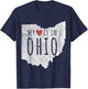 My Heart Is In Ohio Funny Ohio Roots Ohio Love T-Shirt - T-Shirt | Navy