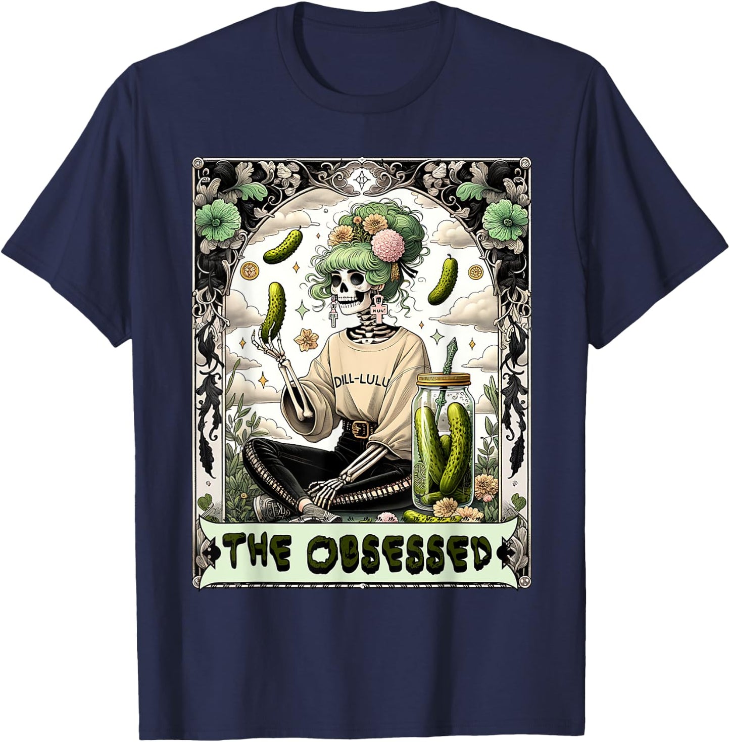 Funny Tarot Card Pickle Lover gift T-Shirt - T-Shirt | Navy